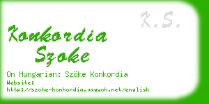 konkordia szoke business card
